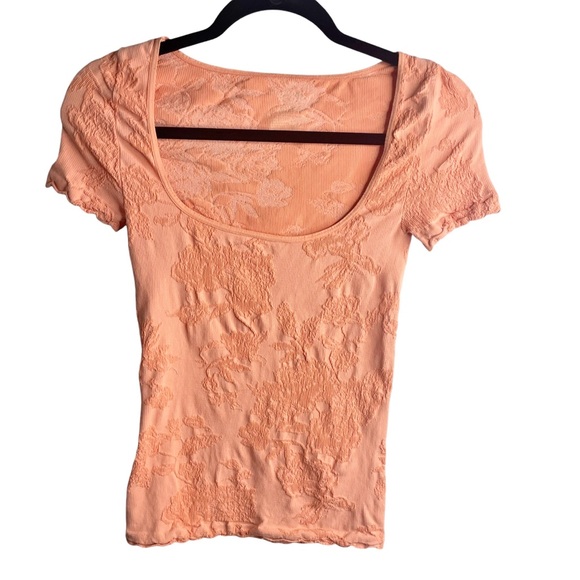 FREE PEOPLE Send Me Love Tee / Burnt Coral - Picture 4 of 7
